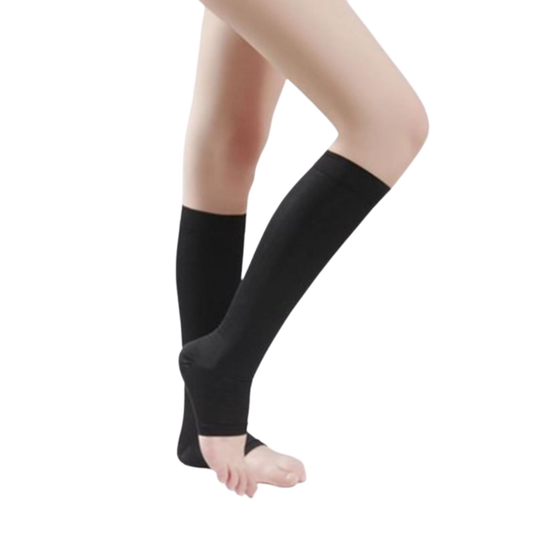 Meia de Compressão 20-30 mmHg em Nylon – Multifuncional para Trabalho e Esporte
