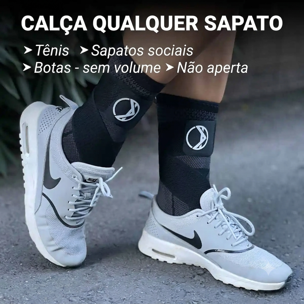 Tornozeleira de Compressão com Faixas de Fixação Para Fascite Plantar