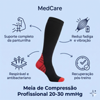 Meia de Compressão 20-30 mmHg Profissional Unissex – Enfermeiras, Voo e Esporte