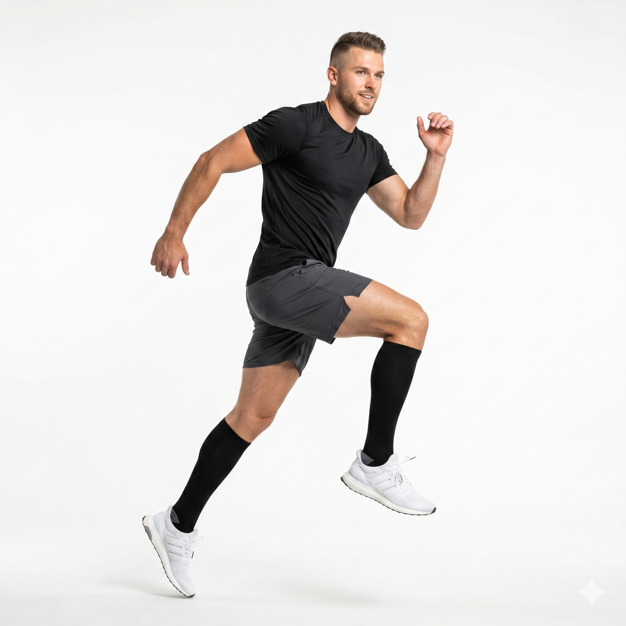 Meia de Compressão 20-30 mmHg Cano Alto Esportiva – Para Maratona e Crossfit