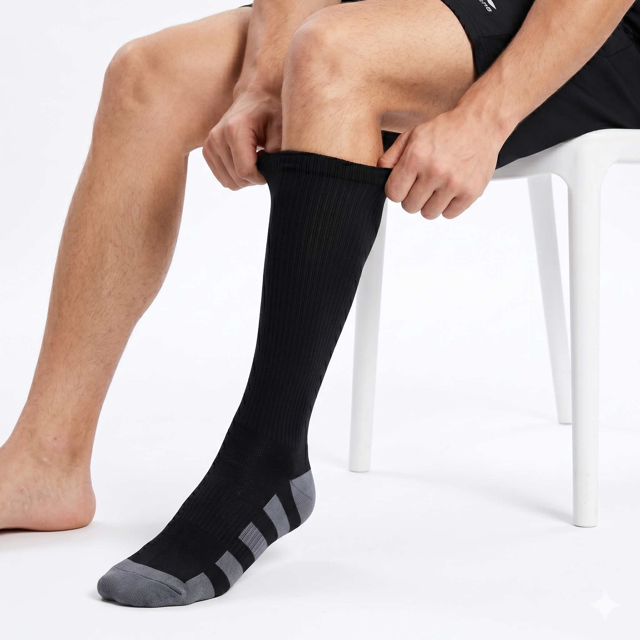 Meia de Compressão 20-30 mmHg Cano Alto Esportiva – Para Maratona e Crossfit