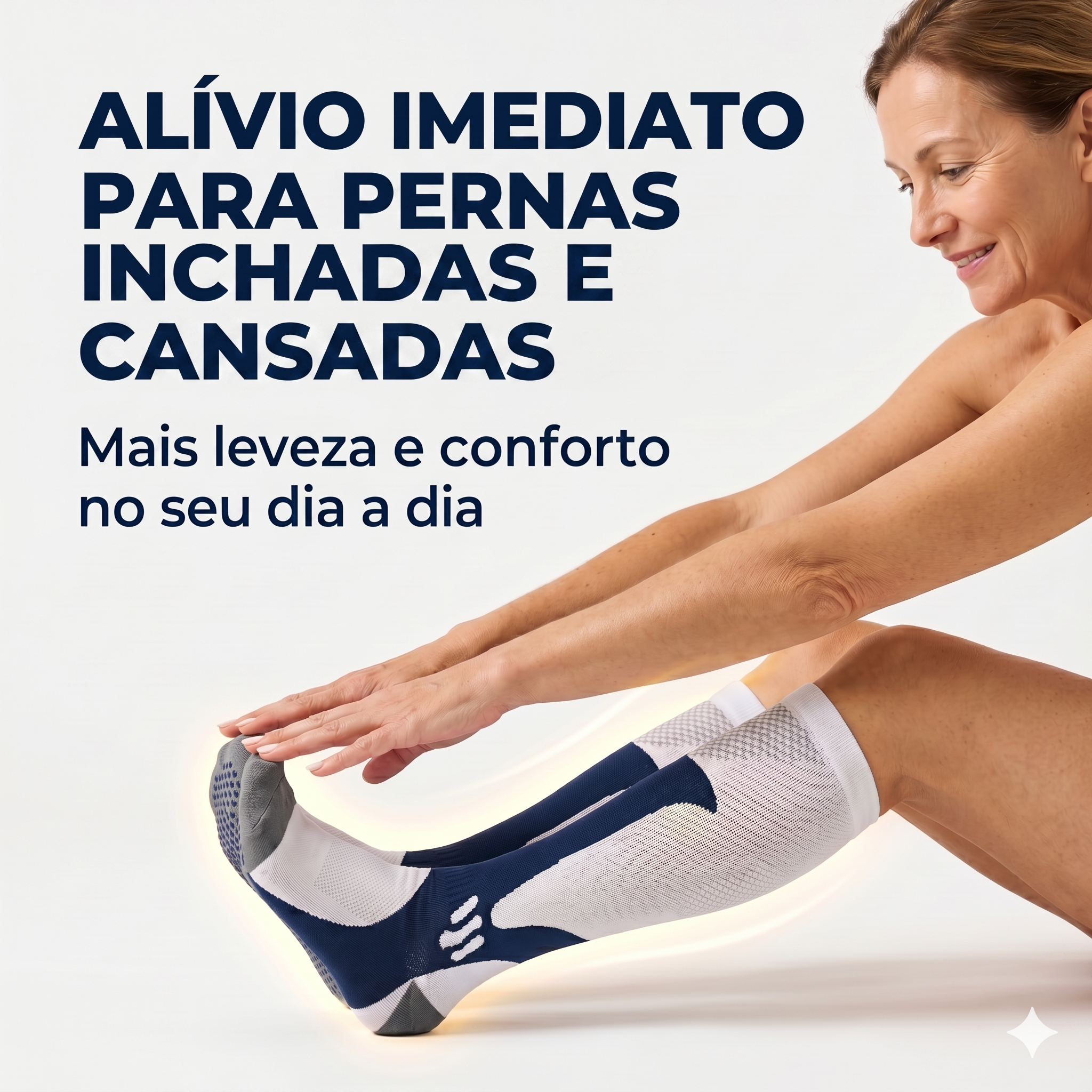 Meia de Compressão 20-30 mmHg Graduada - Masculina e Feminina